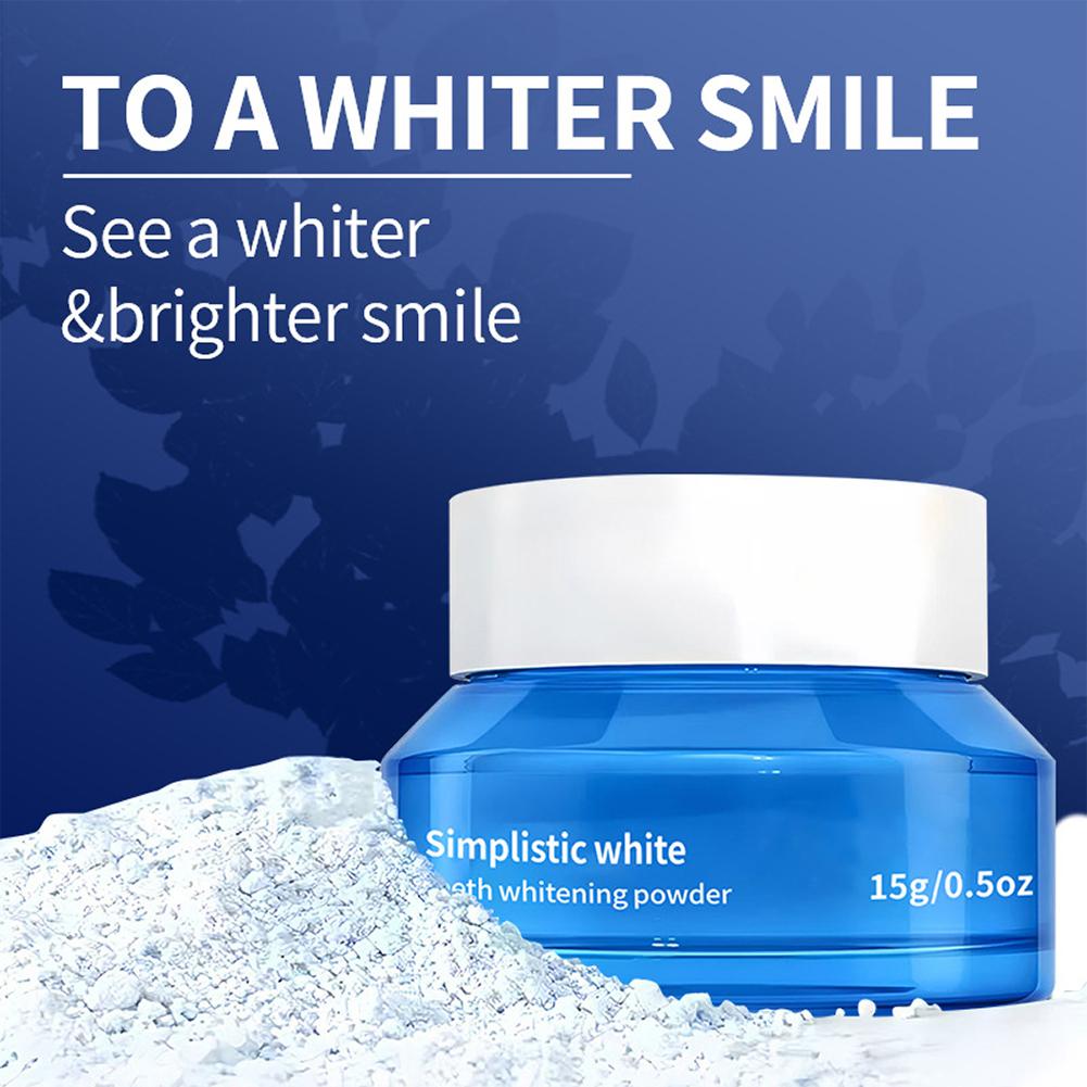 Teeth Whitening Results - Simplistic White Teeth Whitening Powder Stain