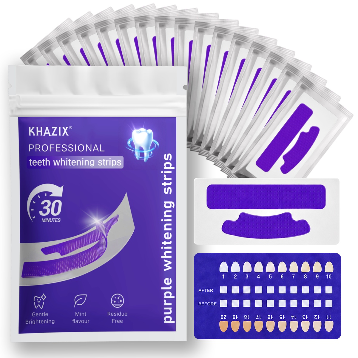 Teeth Whitening Street - 7PCS Teeth Whitening Strips for Whiter-Looking