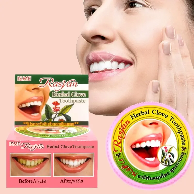 Teeth Whitening Results - Thai Clove/coconut Tooth Powder Rasyan Removal