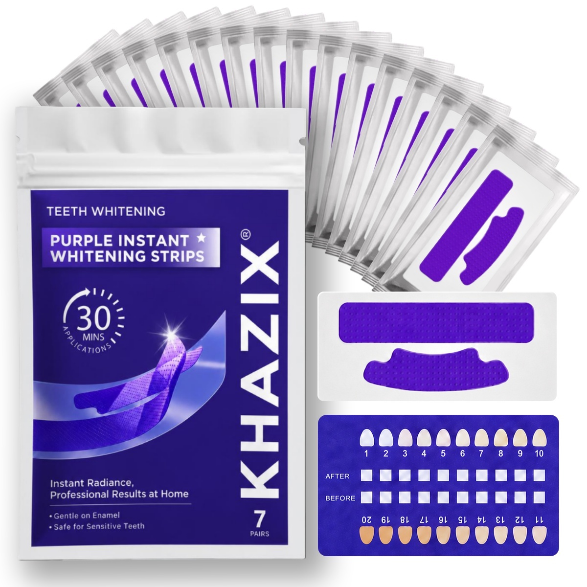 1/7 Pairs Teeth Whitening Stri - Teeth Whitening Street 评论和价格