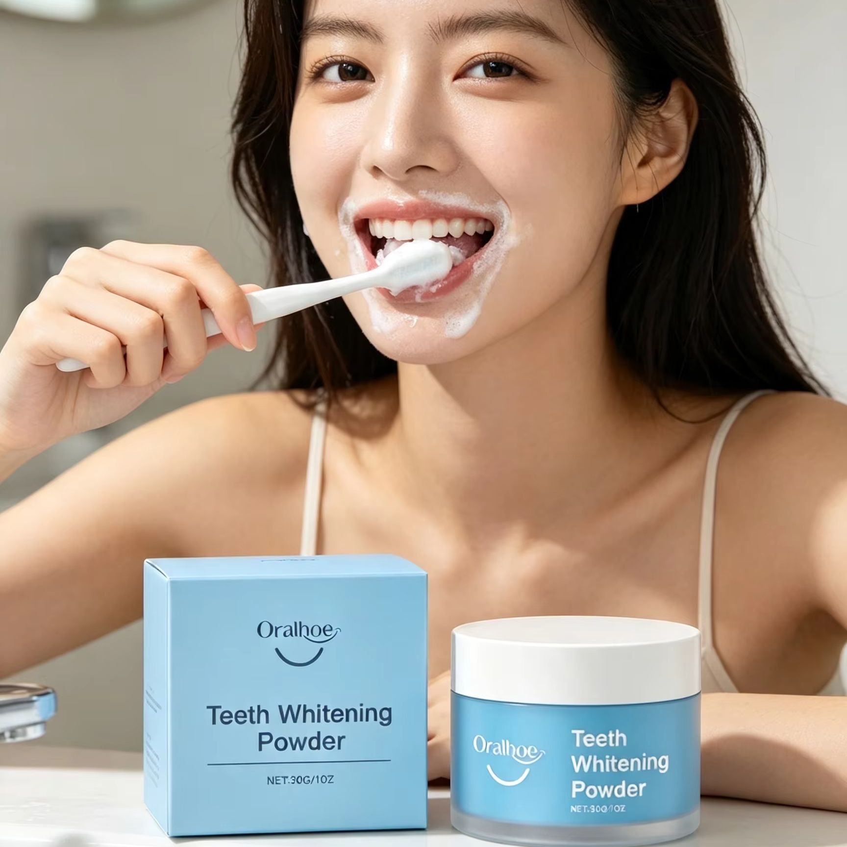 Oralhoe Tooth Powder for Brush - Teeth Whitening Results 评论和价格