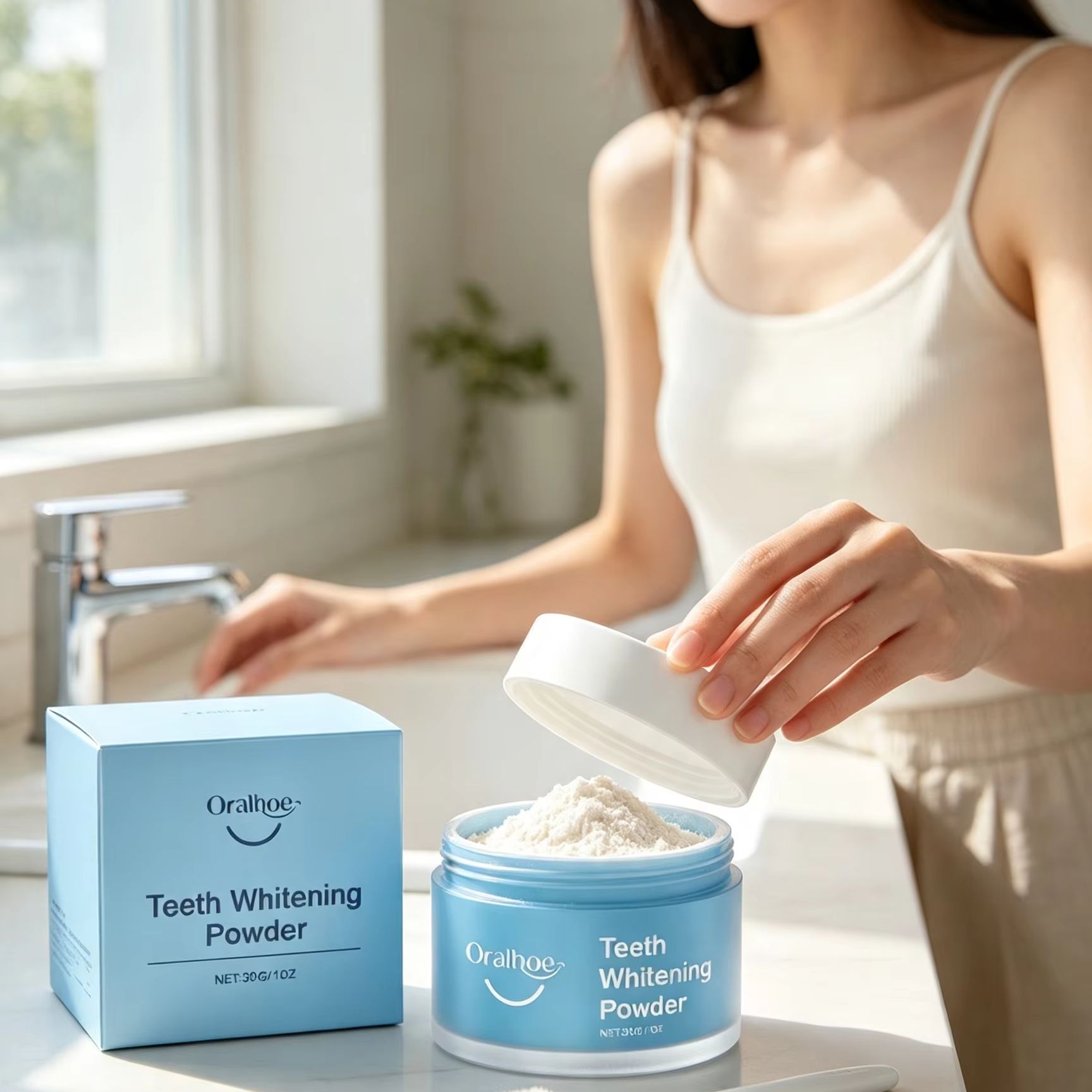 Oralhoe Tooth Powder for Brush - Teeth Whitening Results 评论和价格