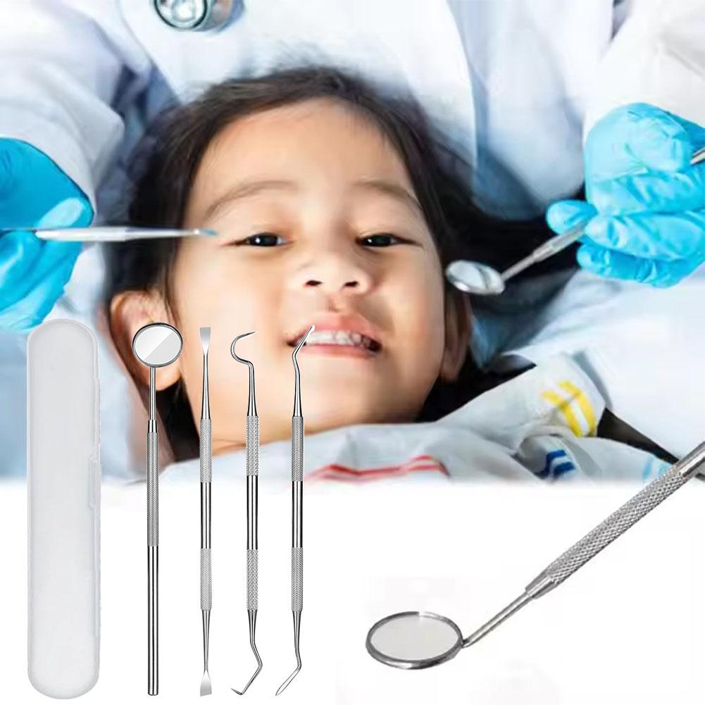 4PCS Oral Care Tool Kit Stainl - Teeth Whitening Mouthwash 评论和价格