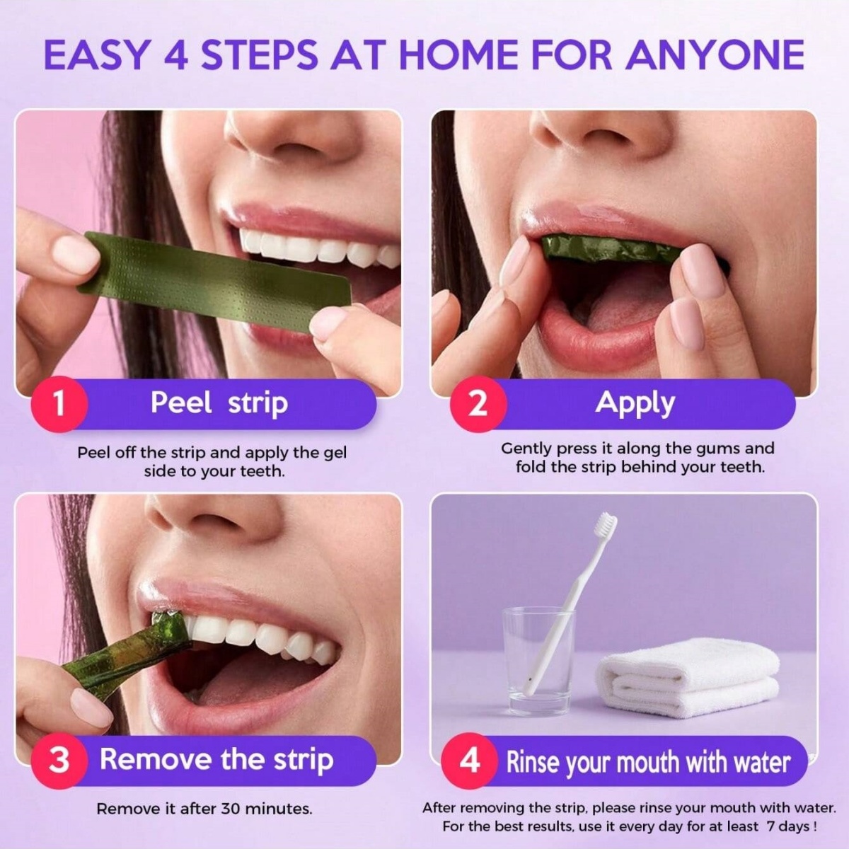 Deluxe Whitening Teeth Sticker - Teeth Whitening Results 评论和价格