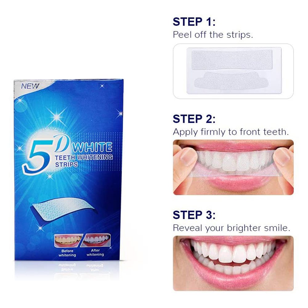 5D White Teeth Whitening Strip - Teeth Whitening Results 评论和价格